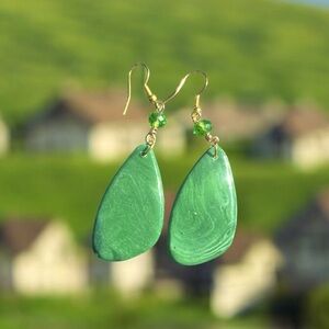 Faux Connemara marble earrings